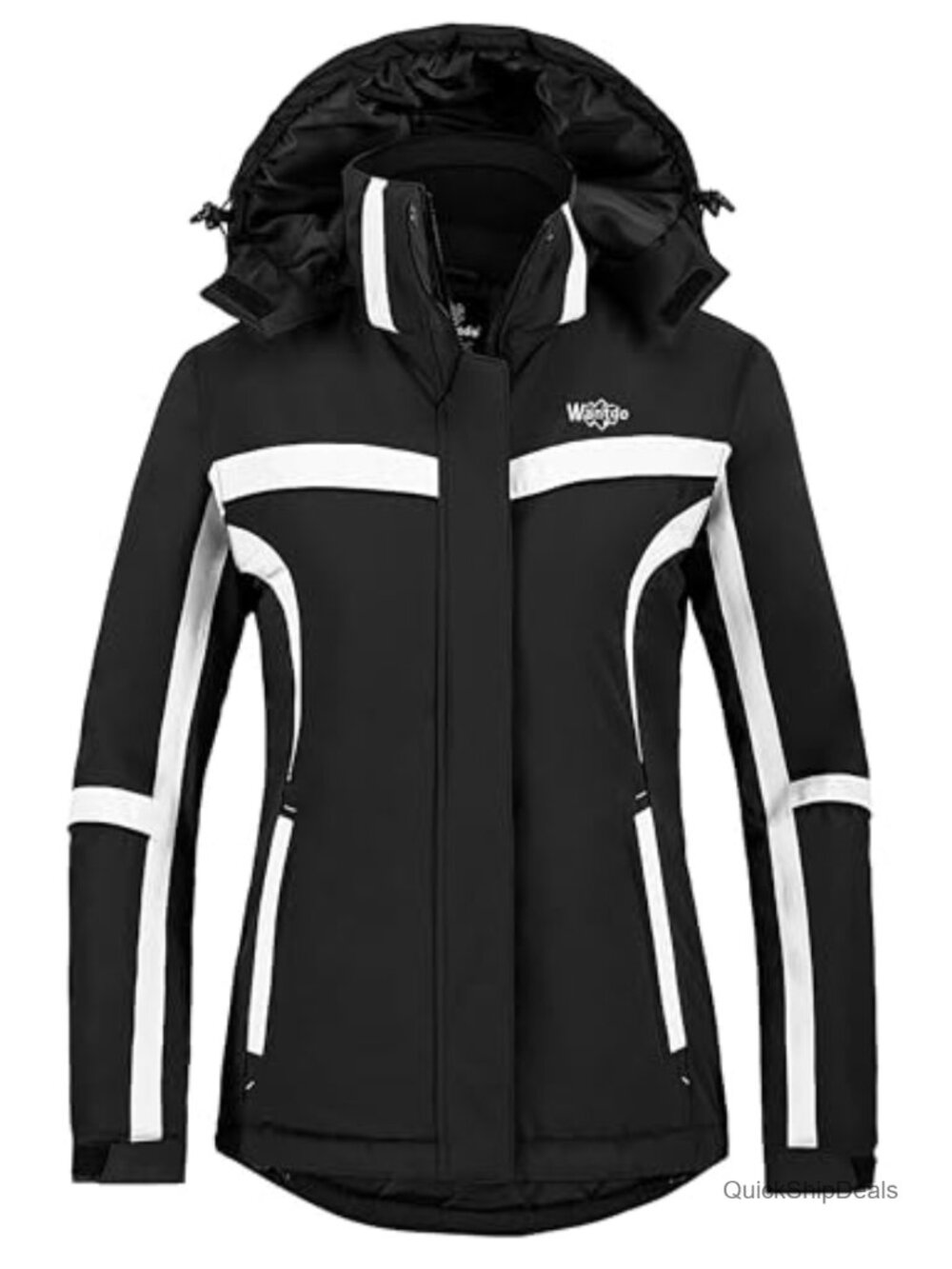 Waterproof Ski Jacket for Women | Insulated Snow Coat with Detachable Hood
